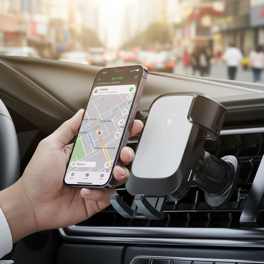 New Arrival Wireless Charging Car Holder 15W Wireless Car Charger Fast Charging Phone Holder in Car Phone Holder QI Charging